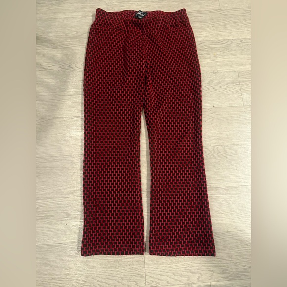Lesley Evers Textured Geo Print Pants Size L - Picture 1 of 4